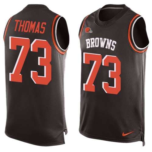 Men's Limited Joe Thomas Nike Jersey Brown - #73 Player Name & Number Tank Top NFL Cleveland Browns